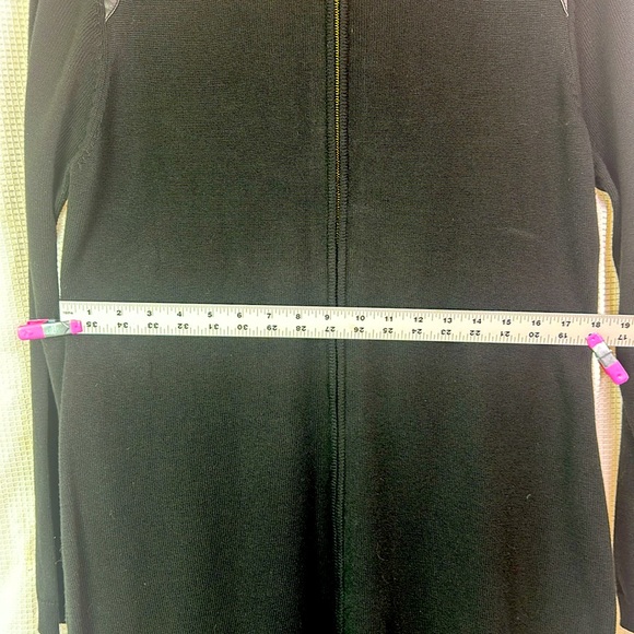 Calvin Klein Black Knit Dress with Gold Zipper, Size XL - Picture 11 of 14
